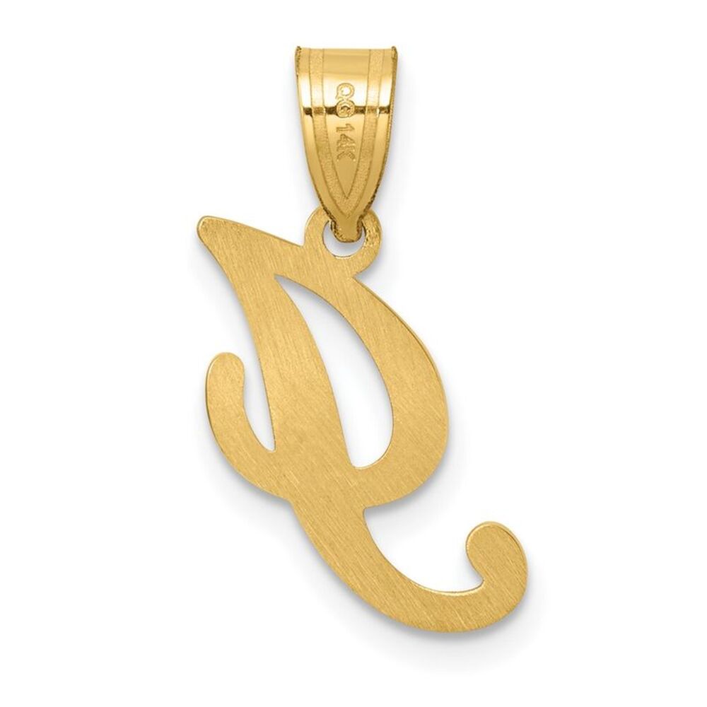 Kazi Luxury 14k Yellow Gold Script Letter I Initi… - image 3